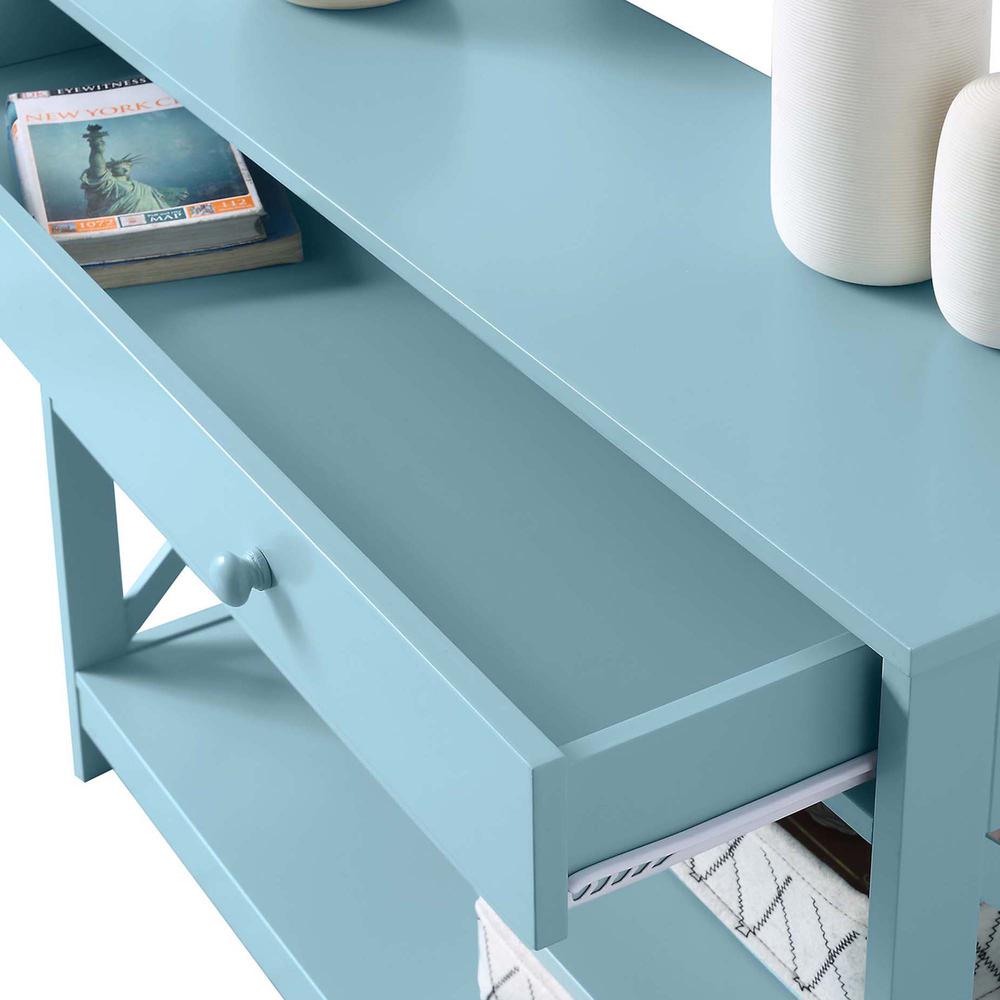 Oxford 1 Drawer Console Table with Shelves. Picture 3