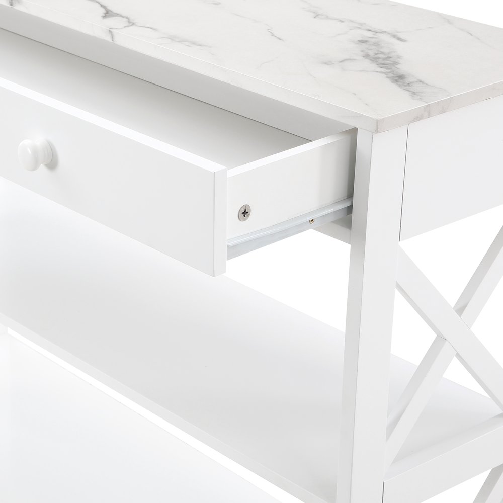 Oxford 1 Drawer Console Table with Shelves. Picture 5