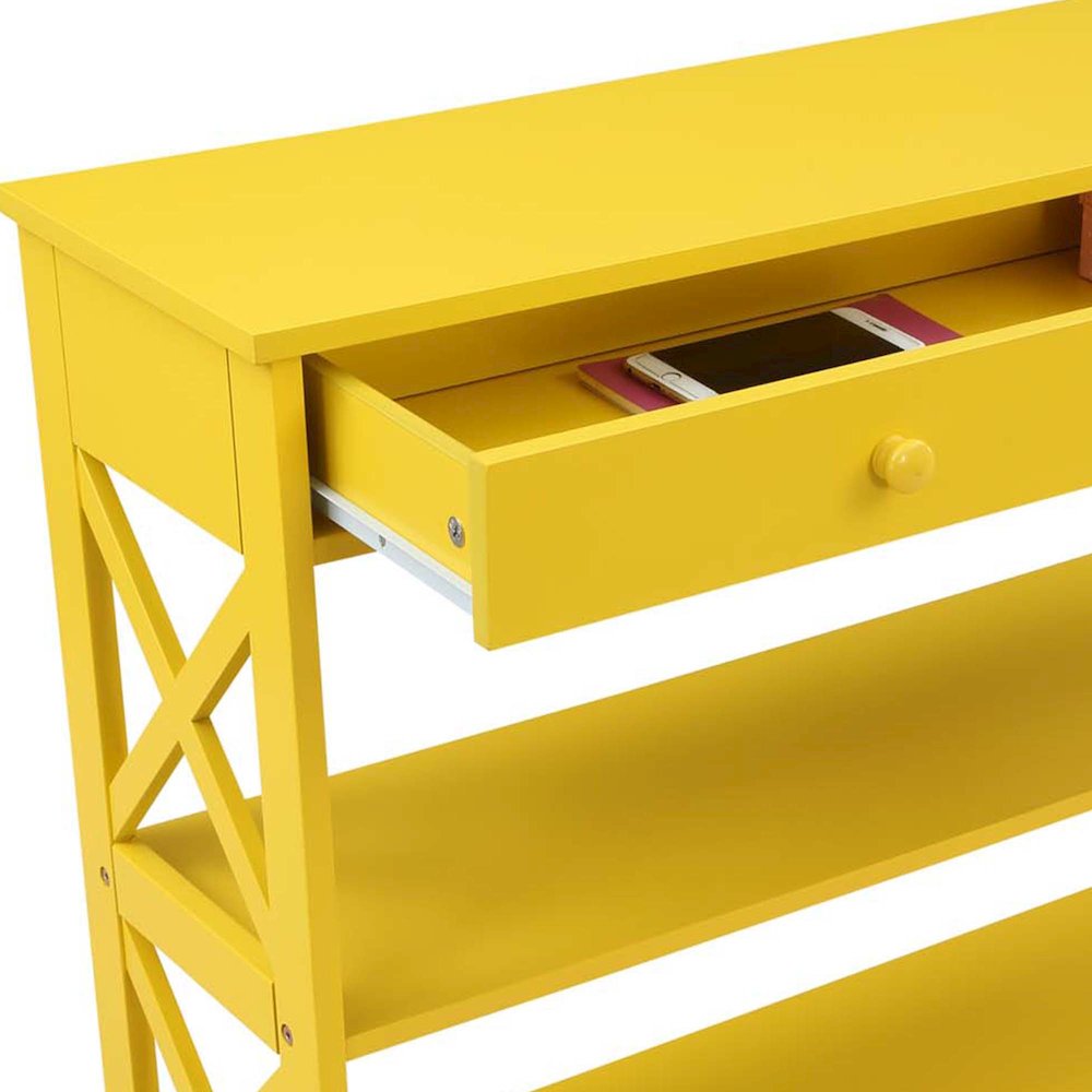 Oxford 1 Drawer Console Table with Shelves. Picture 4