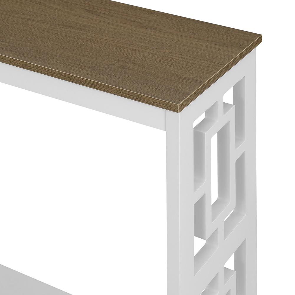 Town Square Console Table with Shelf, Driftwood/White. Picture 3