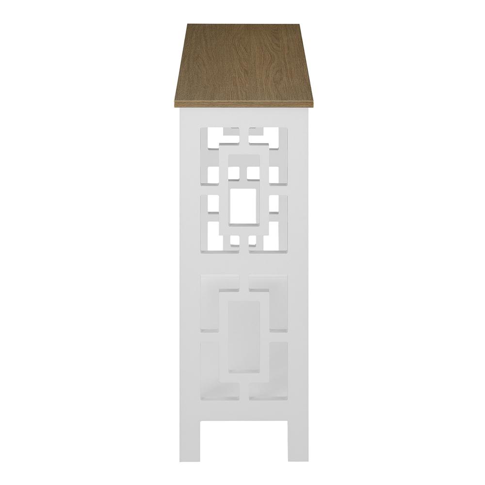 Town Square Console Table with Shelf, Driftwood/White. Picture 2
