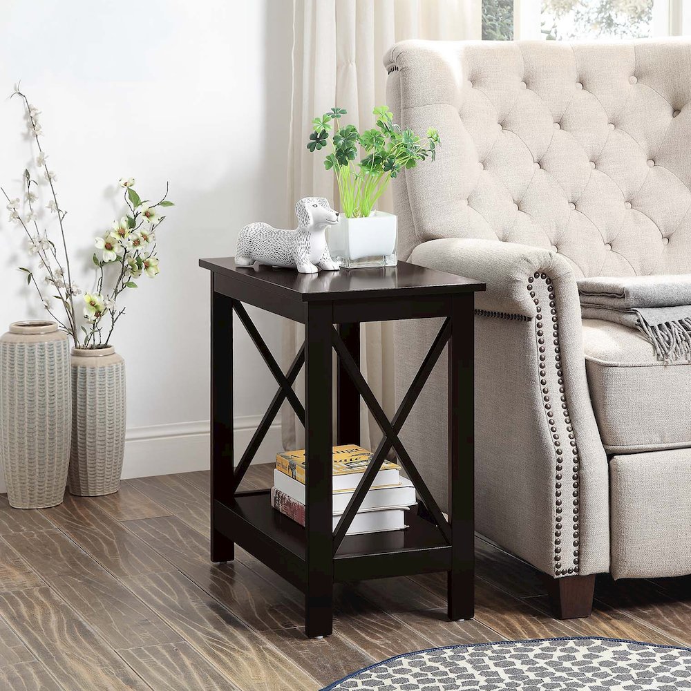 Oxford Chairside End Table with Shelf, S20-401. Picture 2