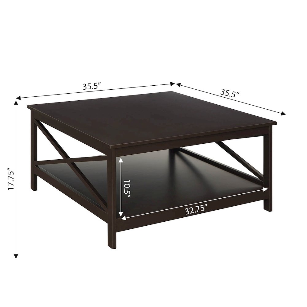 Oxford 36"  Square Coffee Table. Picture 4