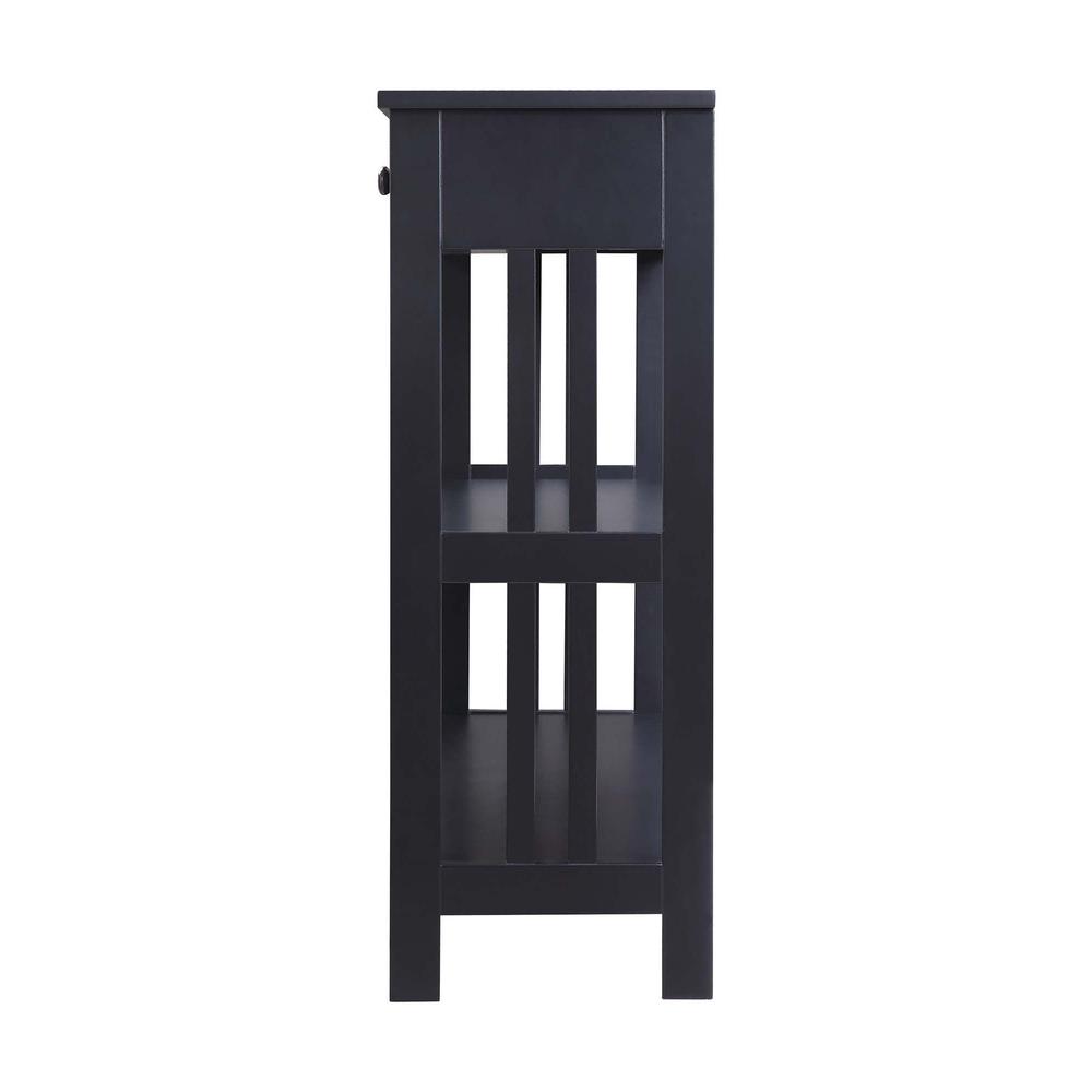 Mission 1 Drawer Console Table with Shelves. Picture 3