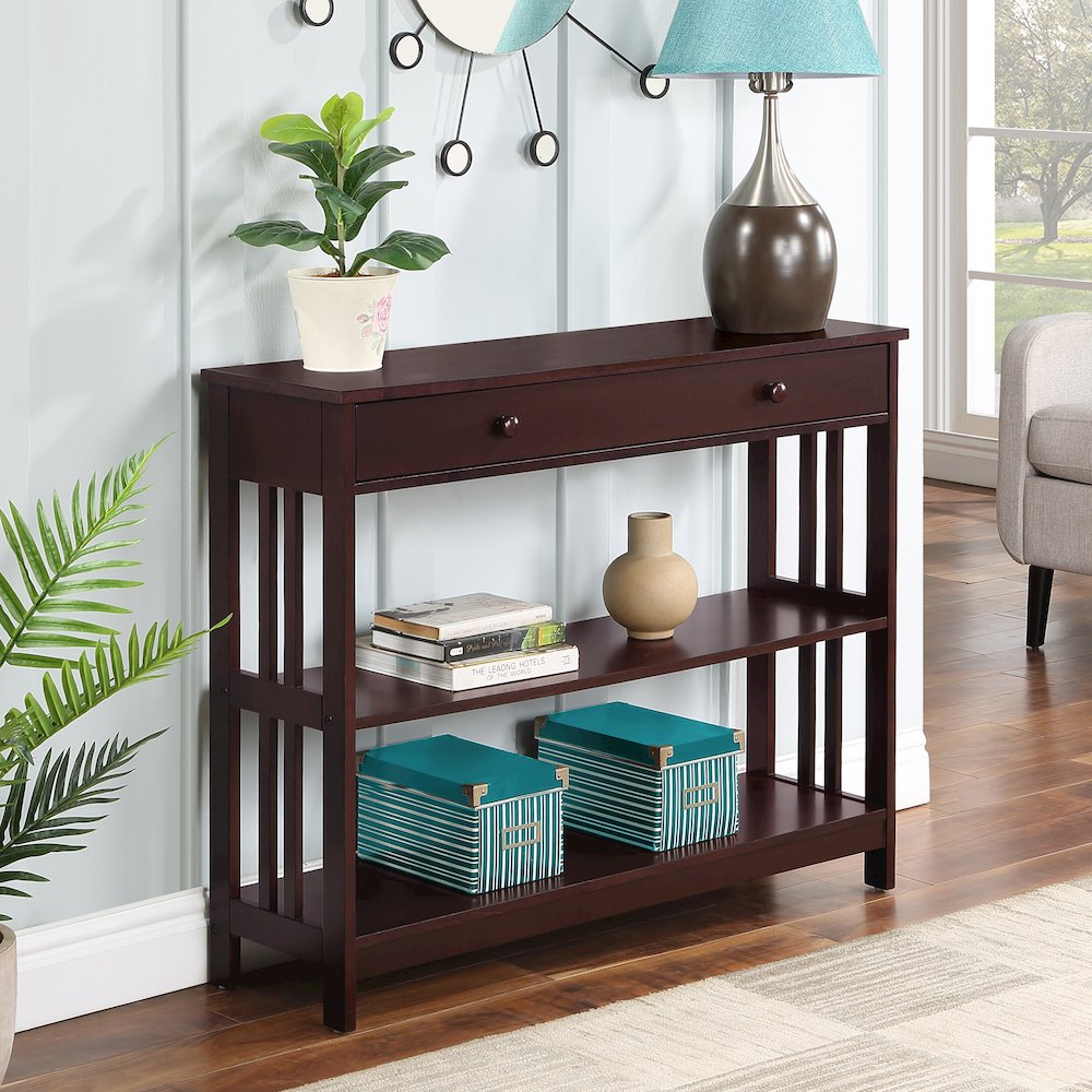 Mission 1 Drawer Console Table. Picture 2