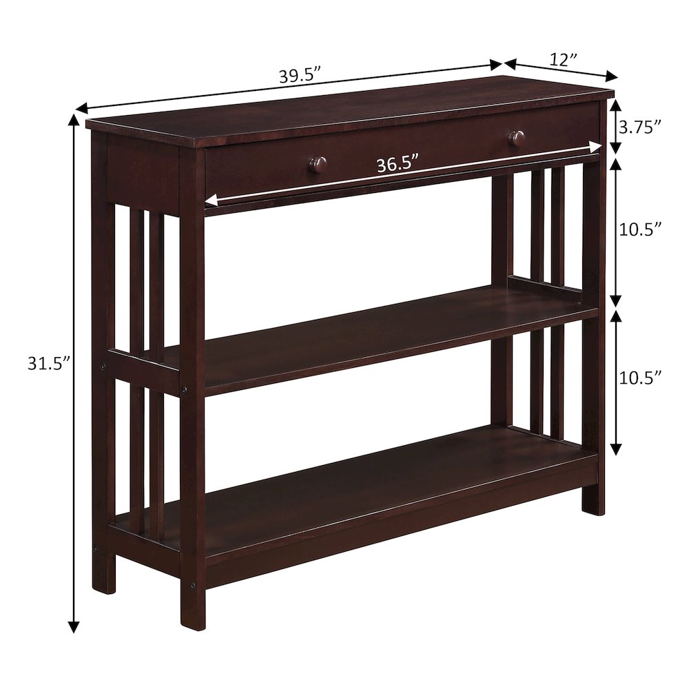 Mission 1 Drawer Console Table. Picture 5