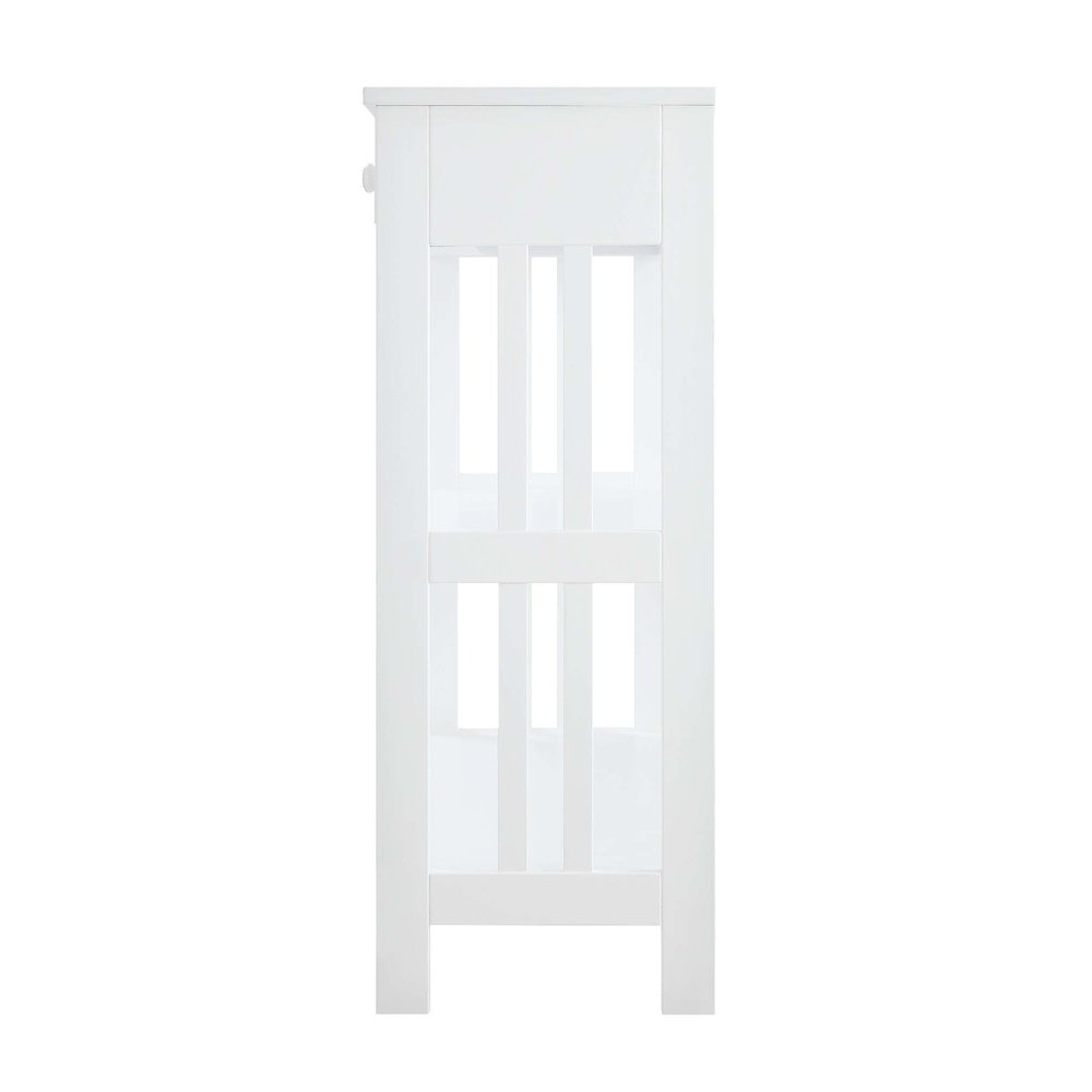 Mission 1 Drawer Console Table with Shelves. Picture 4