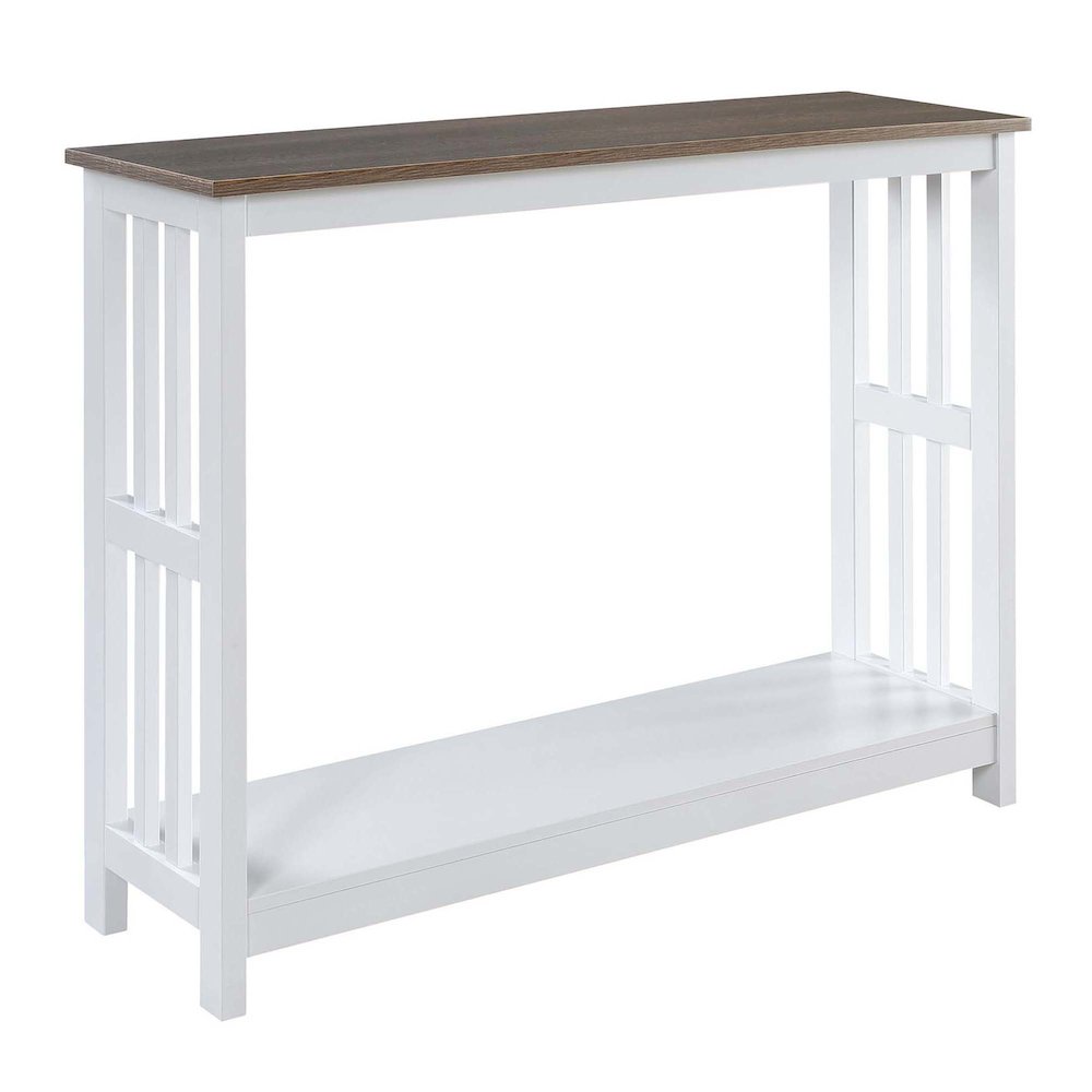 Mission Console Table, Driftwood/White. Picture 1