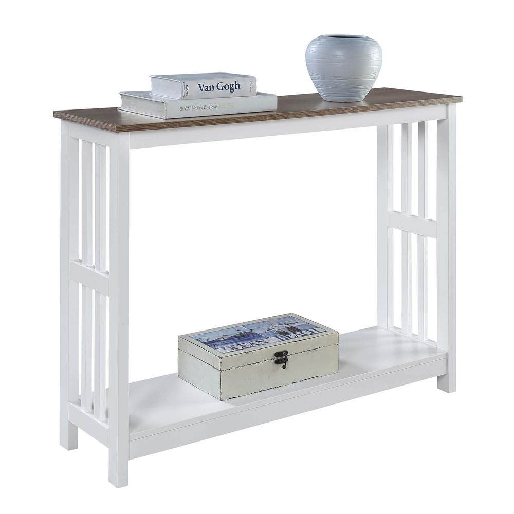 Mission Console Table, Driftwood/White. Picture 1