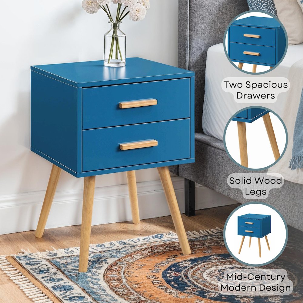 Oslo 2 Drawer End Table. Picture 4