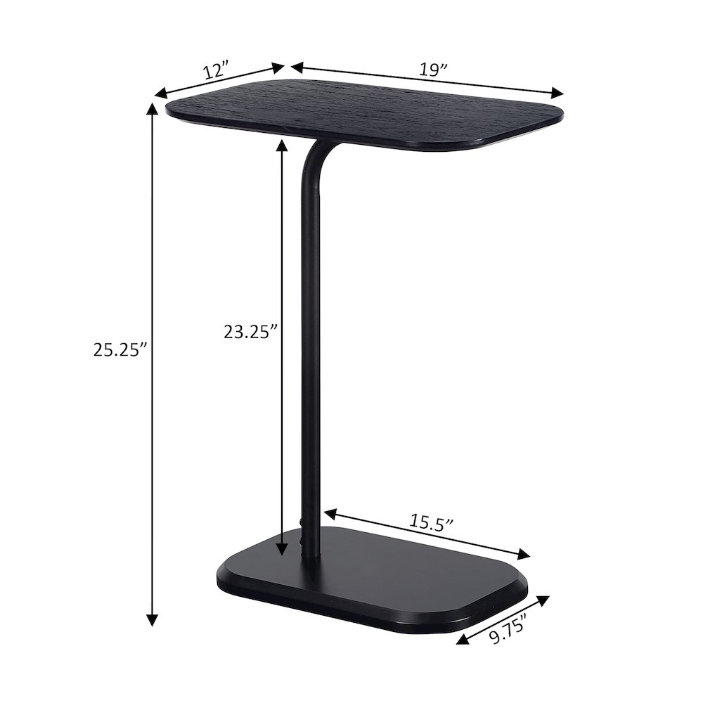 Oslo C End Table, Black. Picture 4