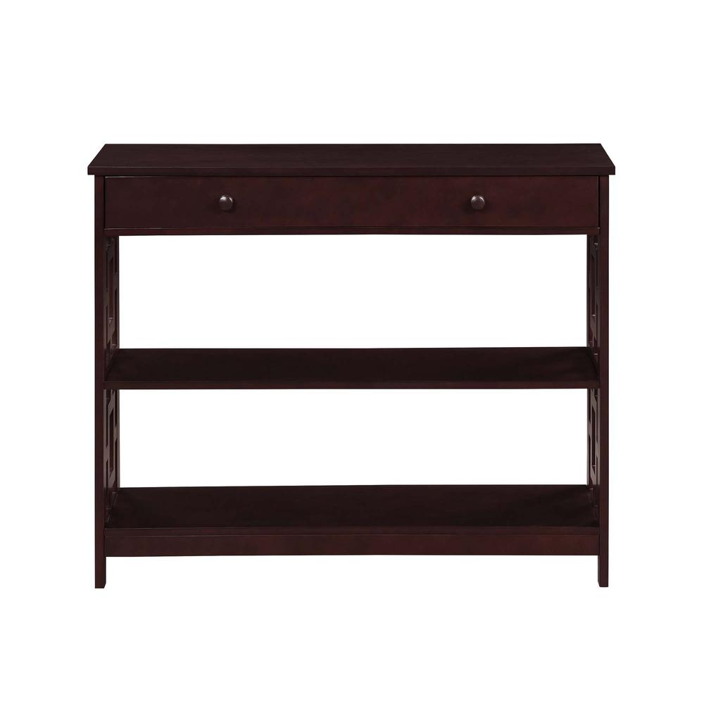 Town Square 1 Drawer Console Table, Espresso. Picture 2