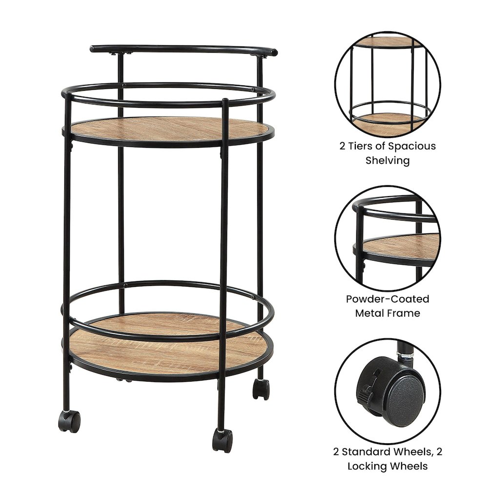 Designs2Go Charlie Serving Bar Cart. Picture 4