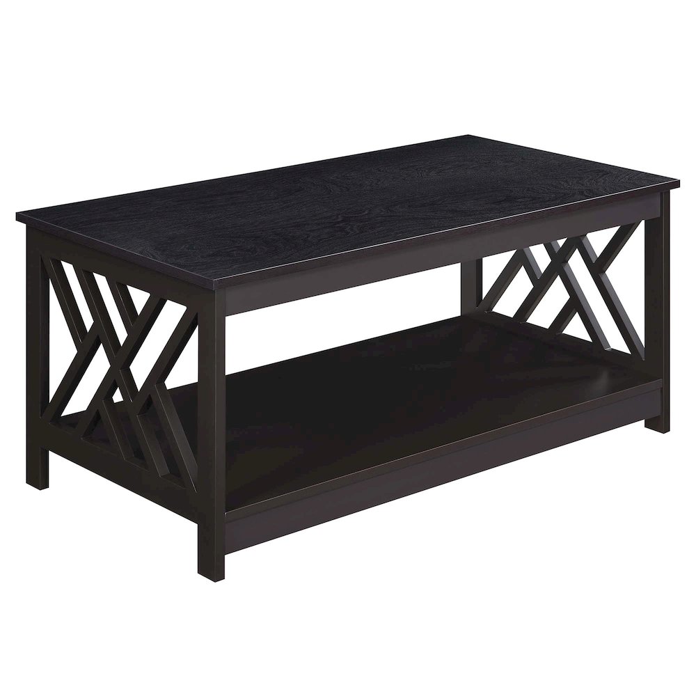 Titan Coffee Table with Shelf, Espresso. Picture 1