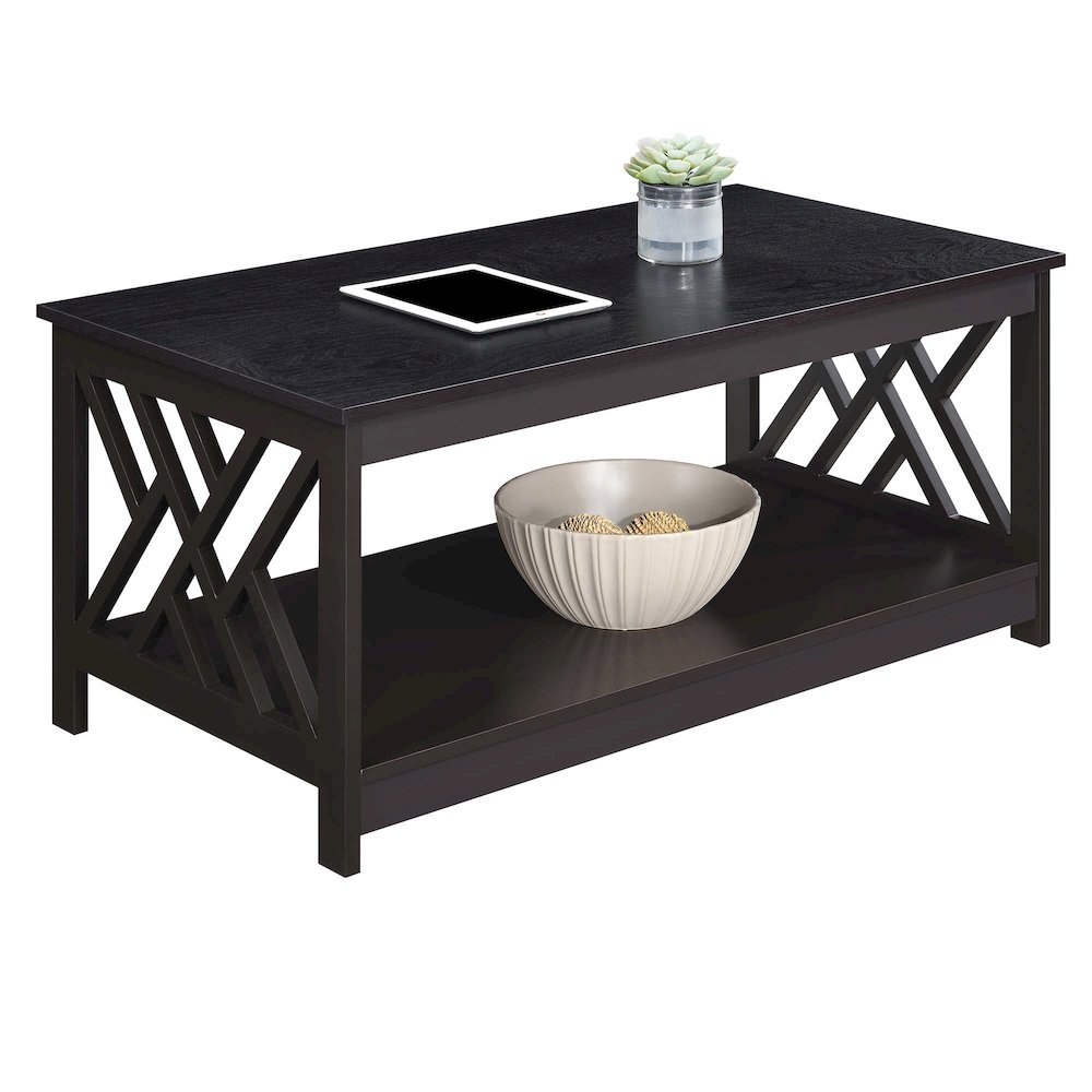 Titan Coffee Table with Shelf, Espresso. Picture 3