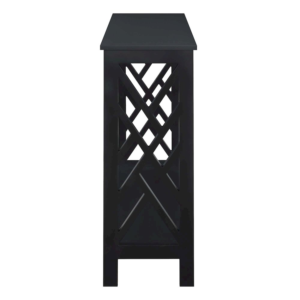 Titan Console Table with Shelf, Black. Picture 4