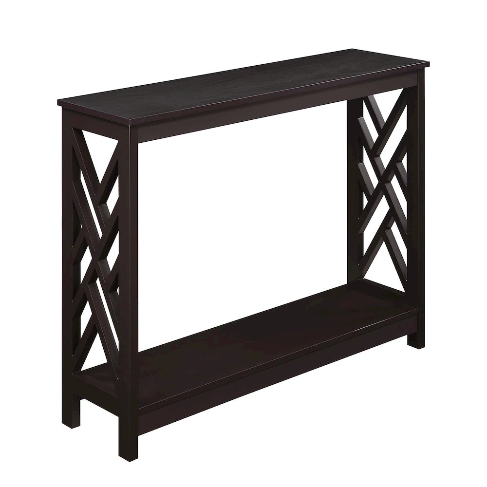 Titan Console Table with Shelf, Espresso. Picture 1