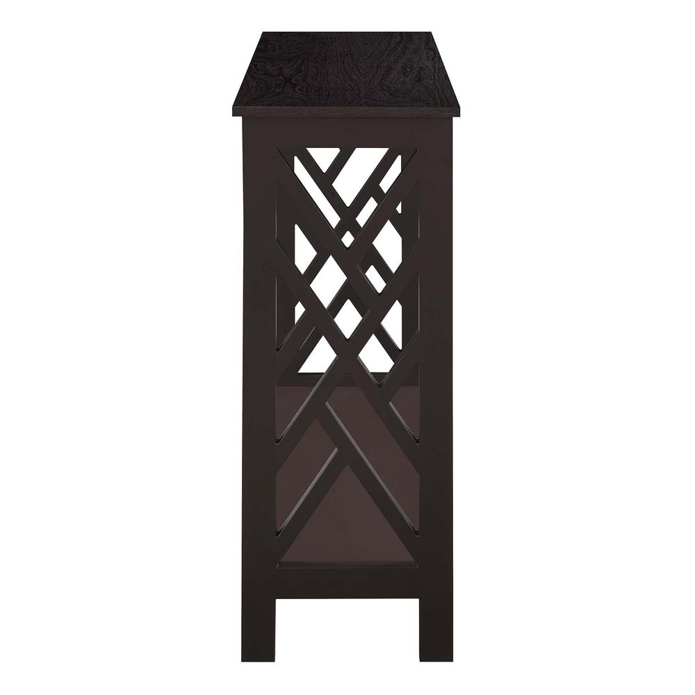 Titan Console Table with Shelf, Espresso. Picture 1