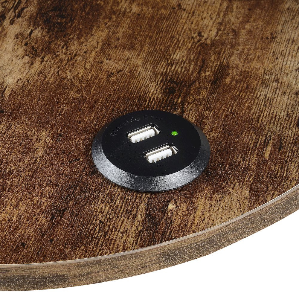 Designs2Go Simon 3 Tier End Table with USB Ports. Picture 5