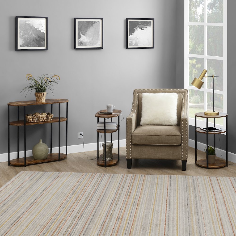 Designs2Go Simon 3 Tier End Table with USB Ports. Picture 8