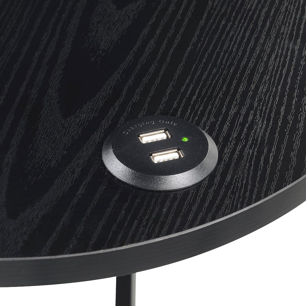 Designs2Go Simon 3 Tier End Table with USB Ports. Picture 5