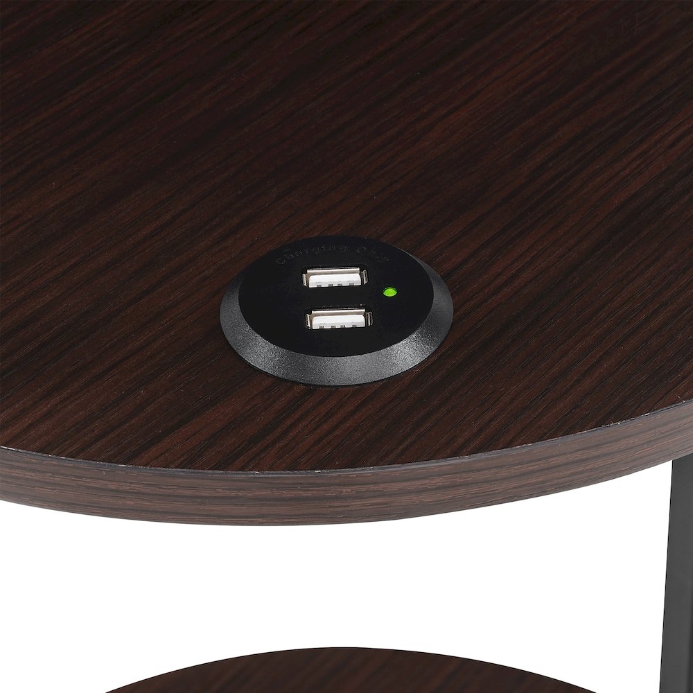 Designs2Go Simon 3 Tier End Table with USB Ports. Picture 4