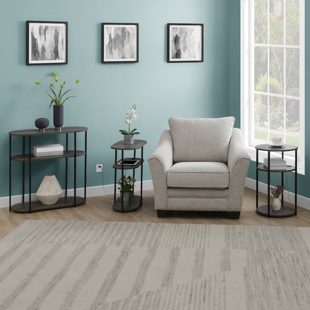 Designs2Go Simon 3 Tier End Table with USB Ports. Picture 8