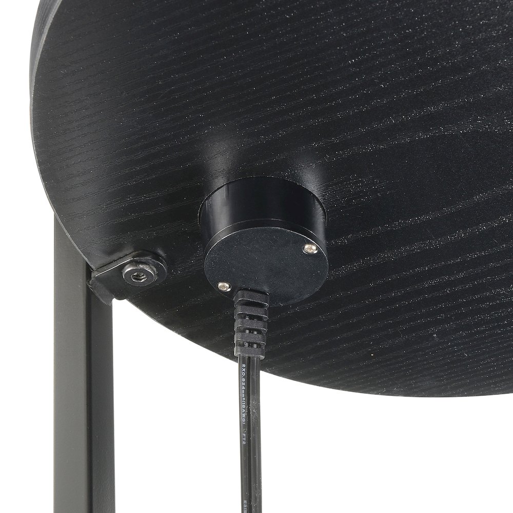 Designs2Go Simon 3 Tier Oval Chairside End Table with USB Ports. Picture 6