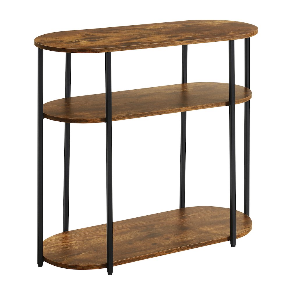 Designs2Go Simon 3 Tier Oval Entryway Hall Table. Picture 1