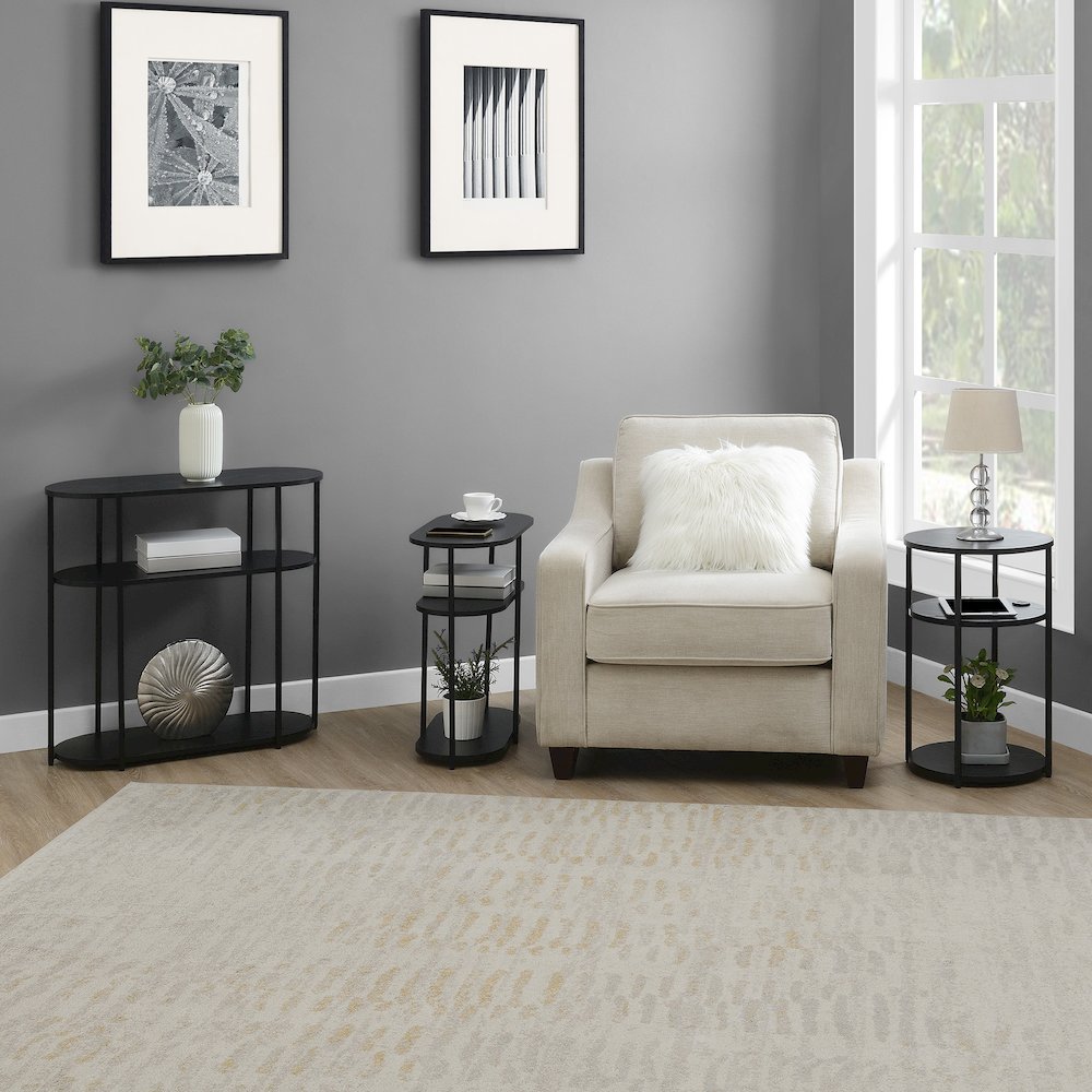 Designs2Go Simon 3 Tier Oval Entryway Hall Table. Picture 4