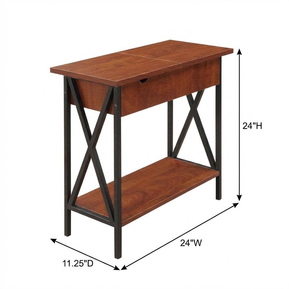 Small coffee table with flip top functionality and compact design. Picture 7