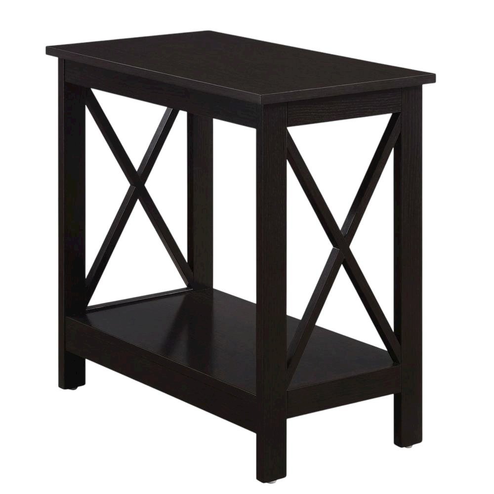 Wooden End Table with Shelf, Modern Surface, Durable Construction. Picture 1