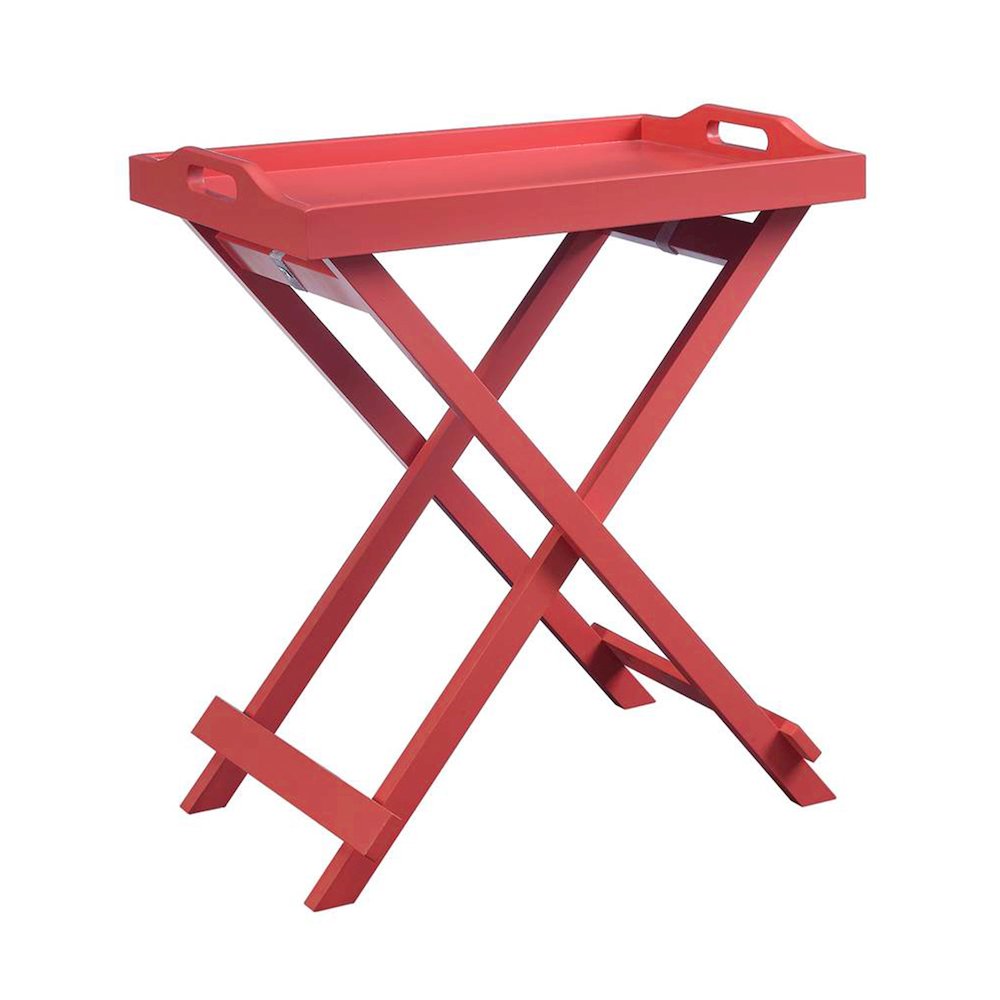 Designs2Go Folding Tray Table, Coral. Picture 1