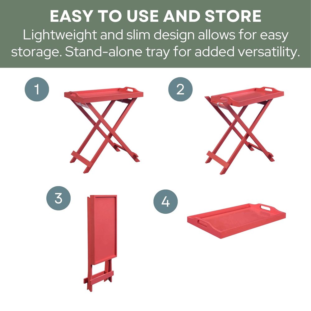 Designs2Go Folding Tray Table, Coral. Picture 5