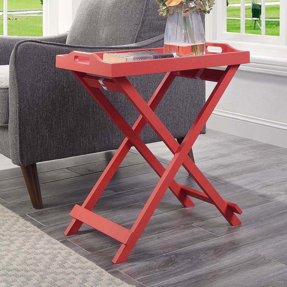 Designs2Go Folding Tray Table, Coral. Picture 2
