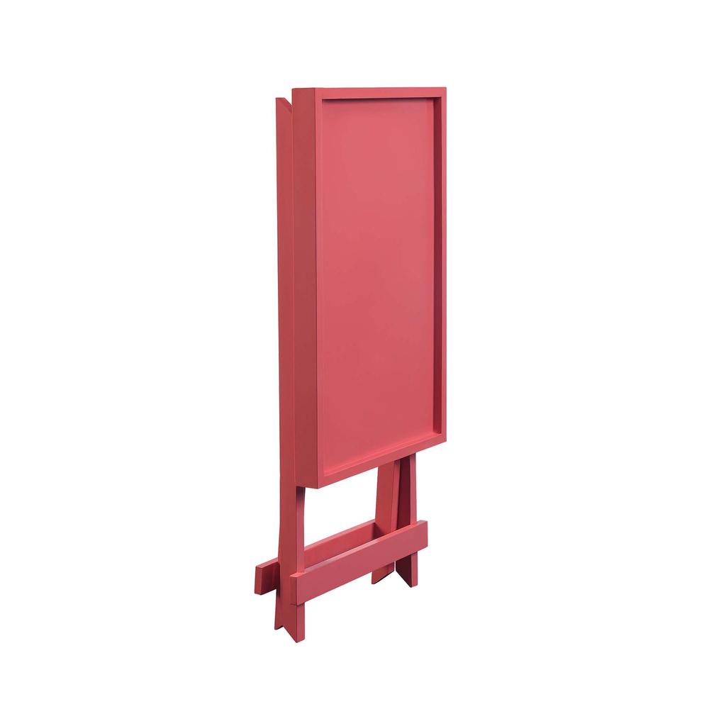 Designs2Go Folding Tray Table, Coral. Picture 3