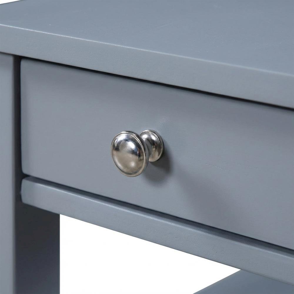 Transitional 1 Drawer End Table with Shelves for Living Room and Bedroom. Picture 5