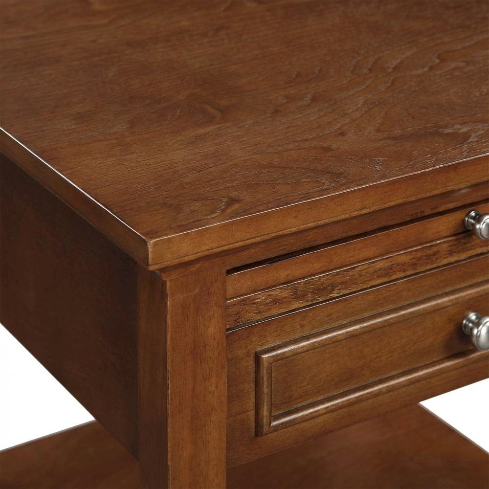Wooden End Table with Drawer and Slide for Living Room Decor. Picture 6