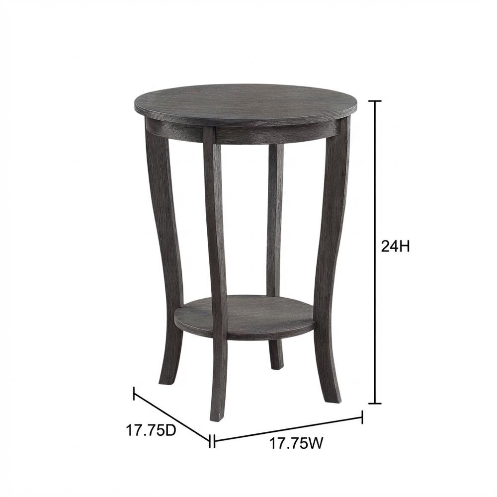 Vintage-Style Round End Table for Living Room or Bedroom. Picture 7