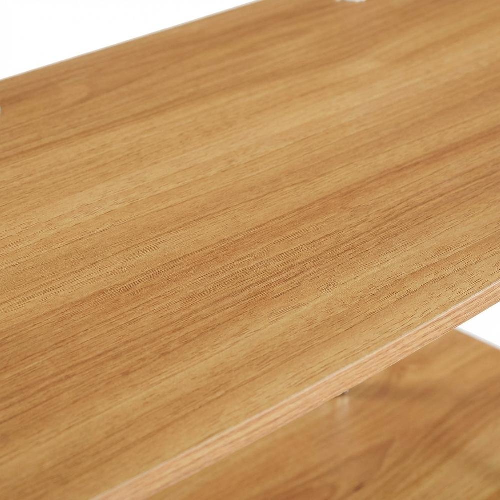 Light Oak No Tools XL Highboy TV Stand for TVs up to 55 Inches with Metal Poles. Picture 5