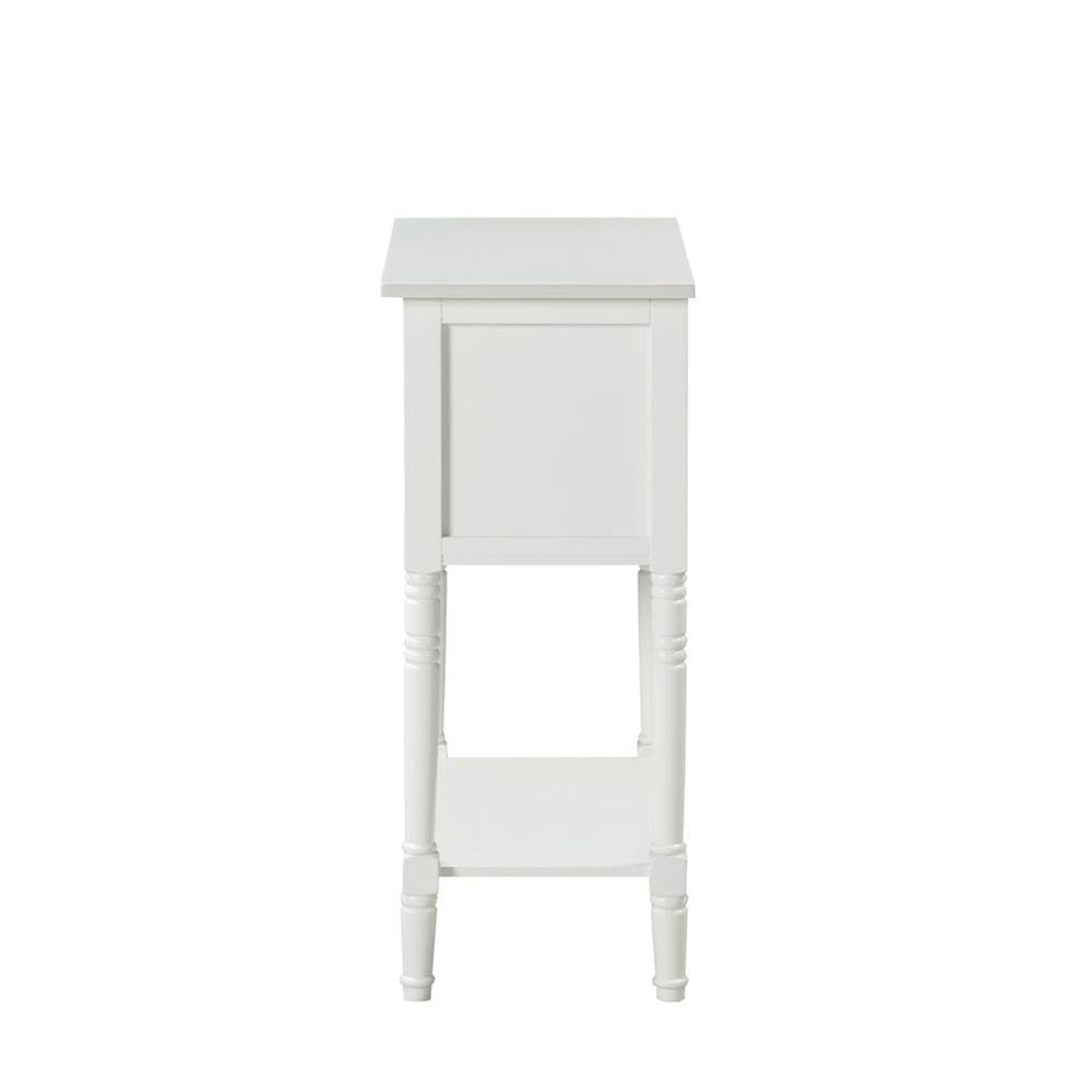 Kendra Hall Table with 3 Drawers and 2 Shelves, White Finish,2-Step Assembly. Picture 5