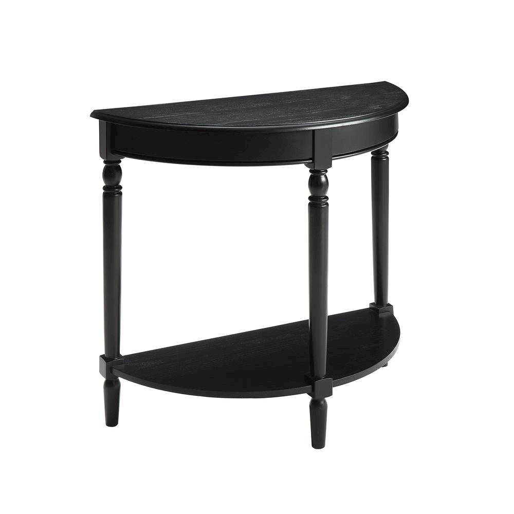 Entryway Console Table with Bottom Shelf in Black Color, 30-inch Tall Furniture. Picture 1