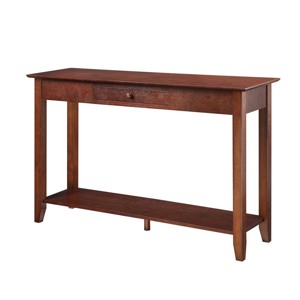 Elegant Console Table, Espresso, Drawer, Shelf, Versatile. Picture 1