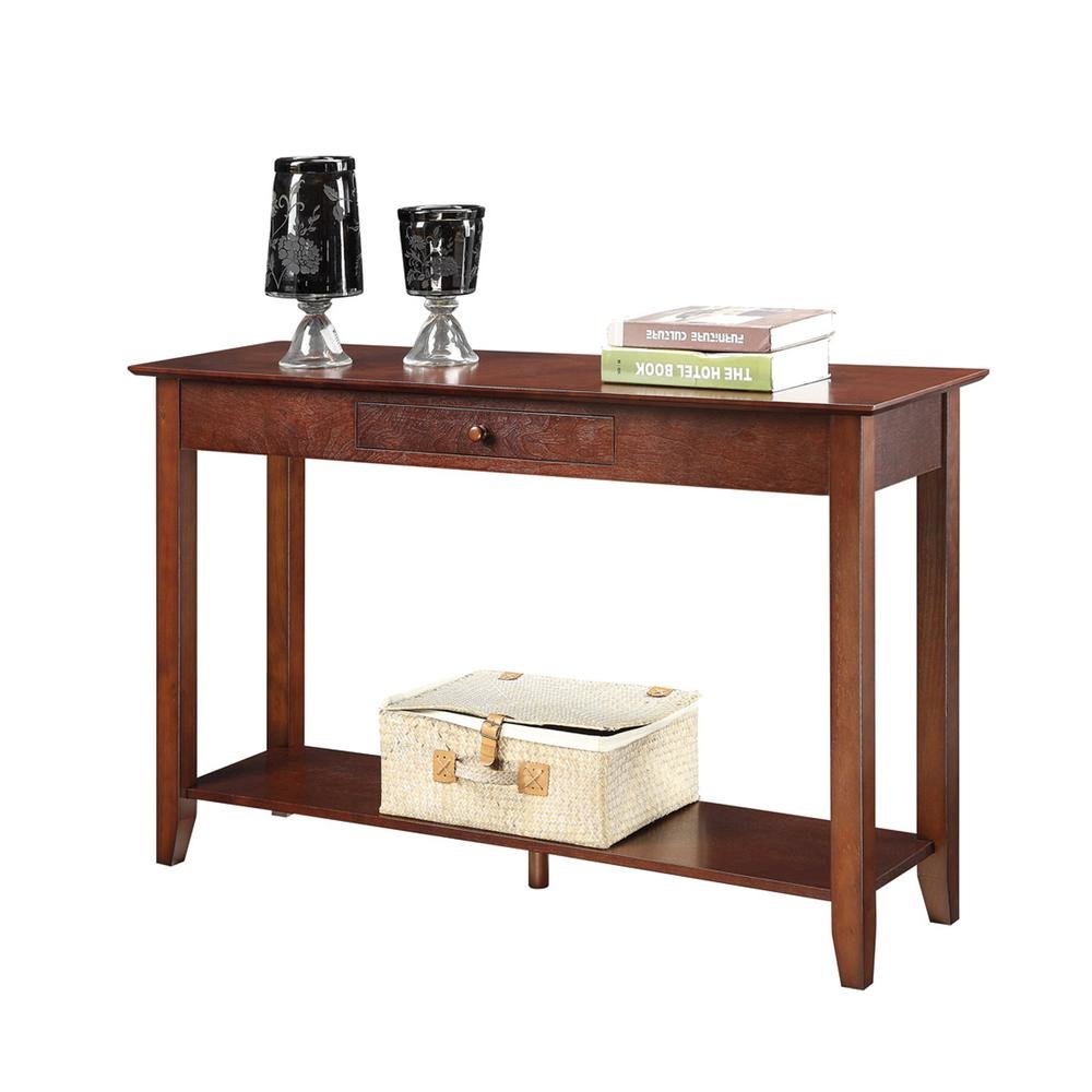 Elegant Console Table, Espresso, Drawer, Shelf, Versatile. Picture 4