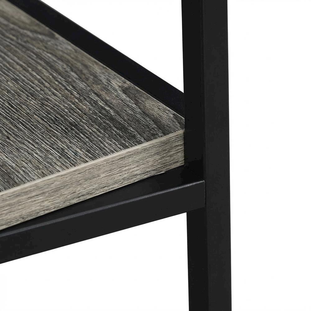 Modern Trestle Desk With Removable Shelves In Metal And Wood. Picture 6