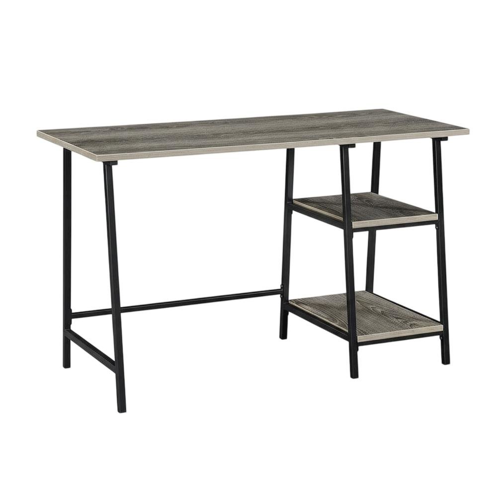 Modern Trestle Desk With Removable Shelves In Metal And Wood. Picture 1