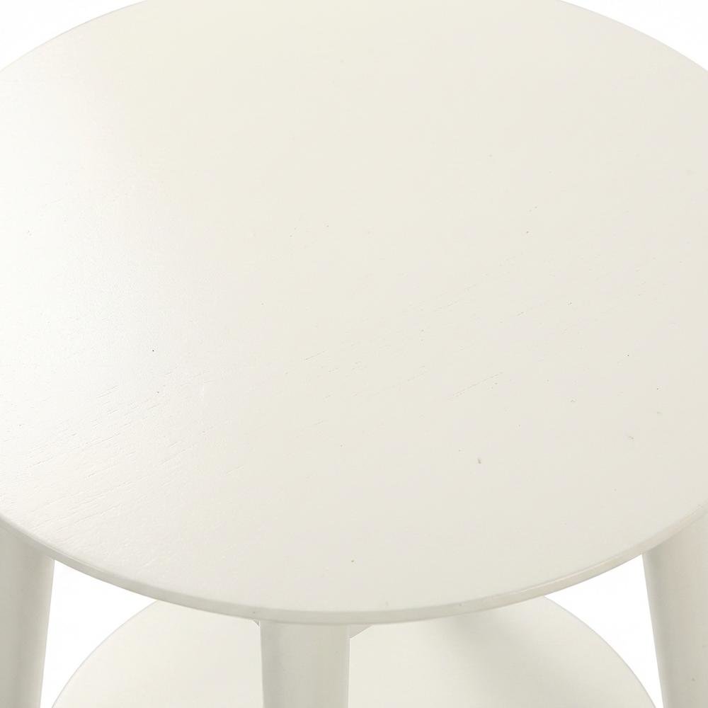 Mid Century Round End Table with Bottom Shelf for Living Room and Lounge. Picture 6