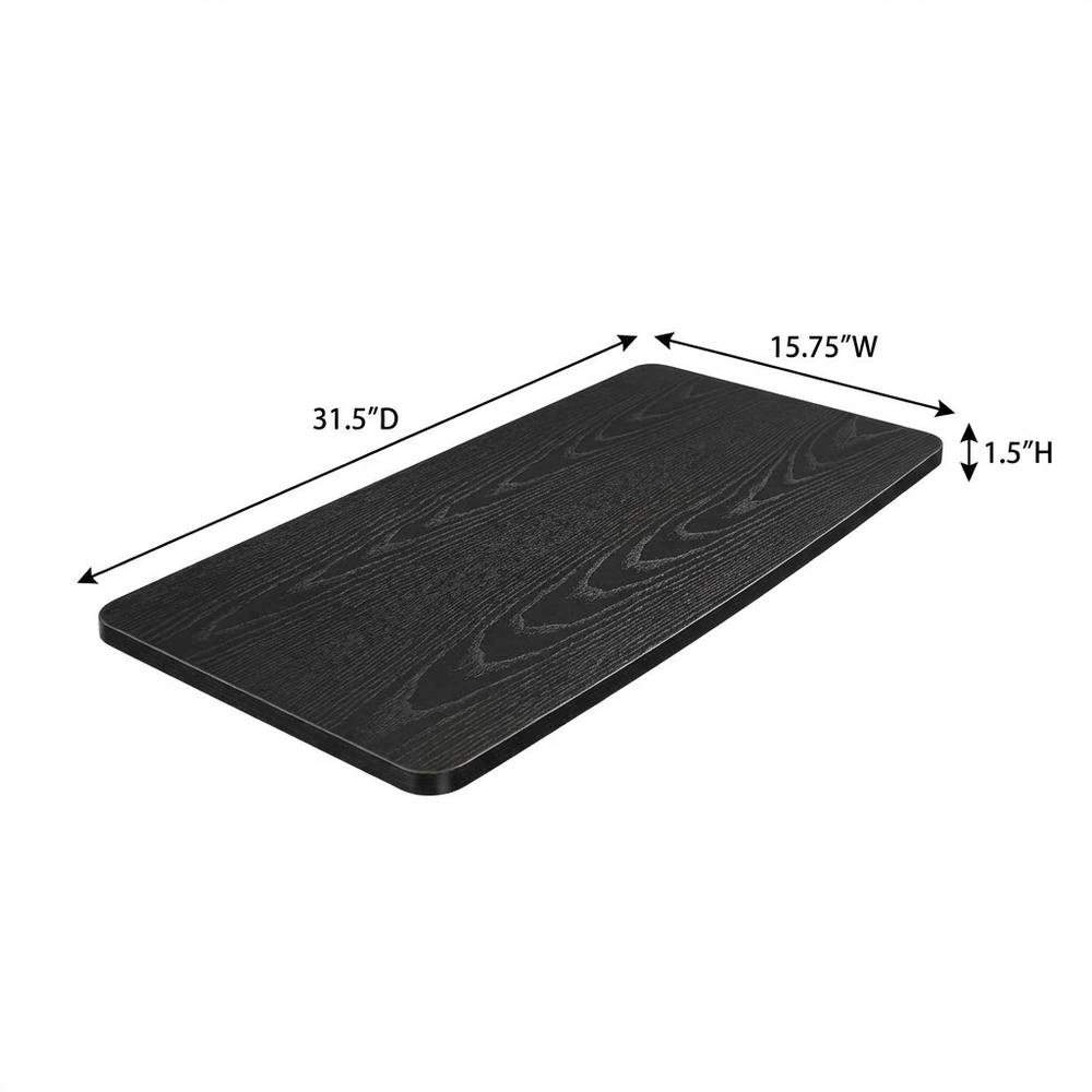 Black TV Stand, Swivel Riser, 37-Inch Screens, Particle Board Construction. Picture 7
