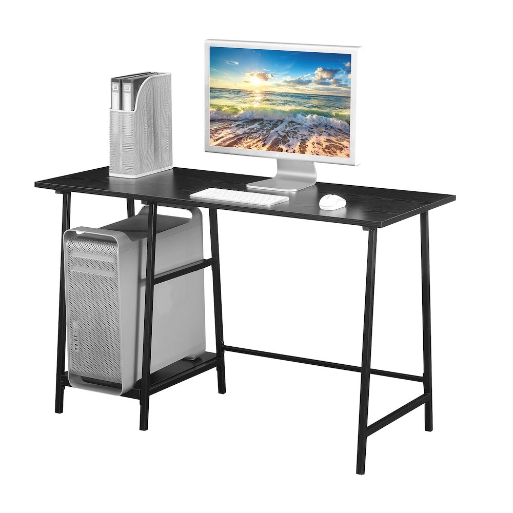 Designs2Go Trestle Wood Metal Desk with Removable Shelves. Picture 4