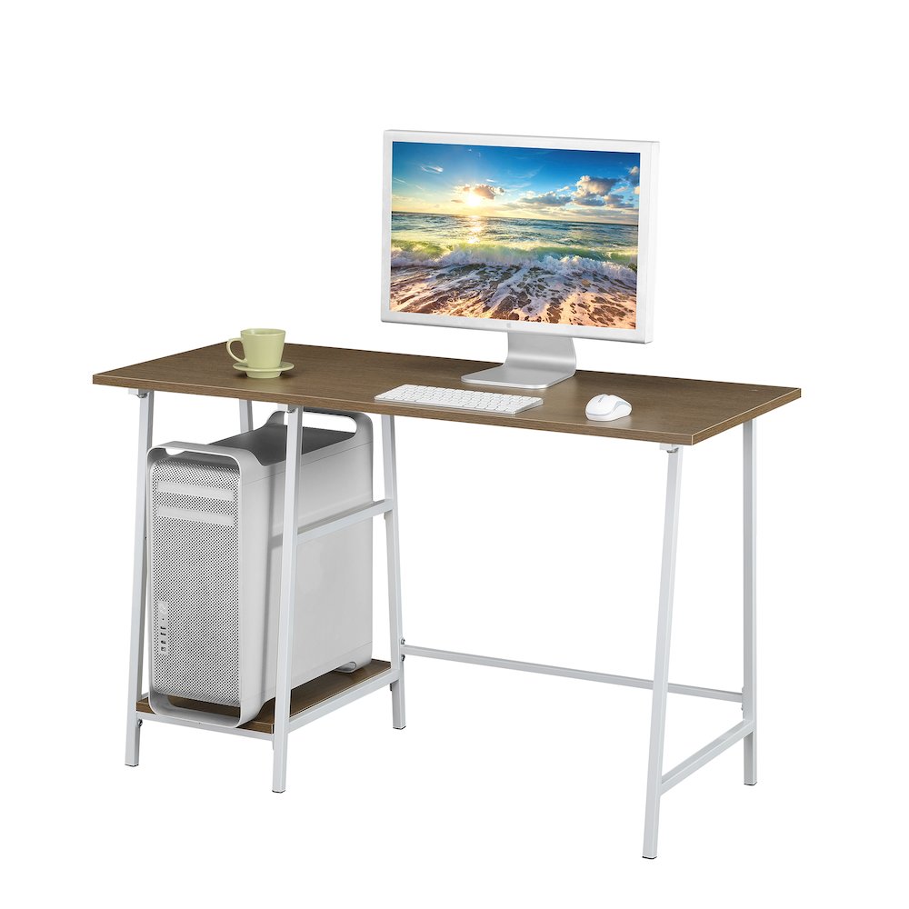 Designs2Go Trestle Wood Metal Desk with Removable Shelves. Picture 4